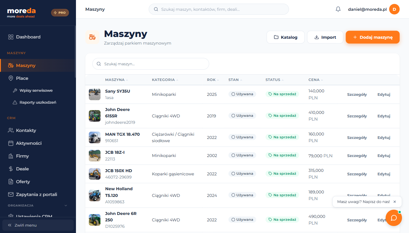 Moduł historii serwisowej i napraw pojazdów